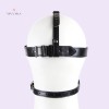 Leather Ball Gag and Blindfold Head Harness, Mouth ball, BDSM Accessories, BDSM Sex Toys black